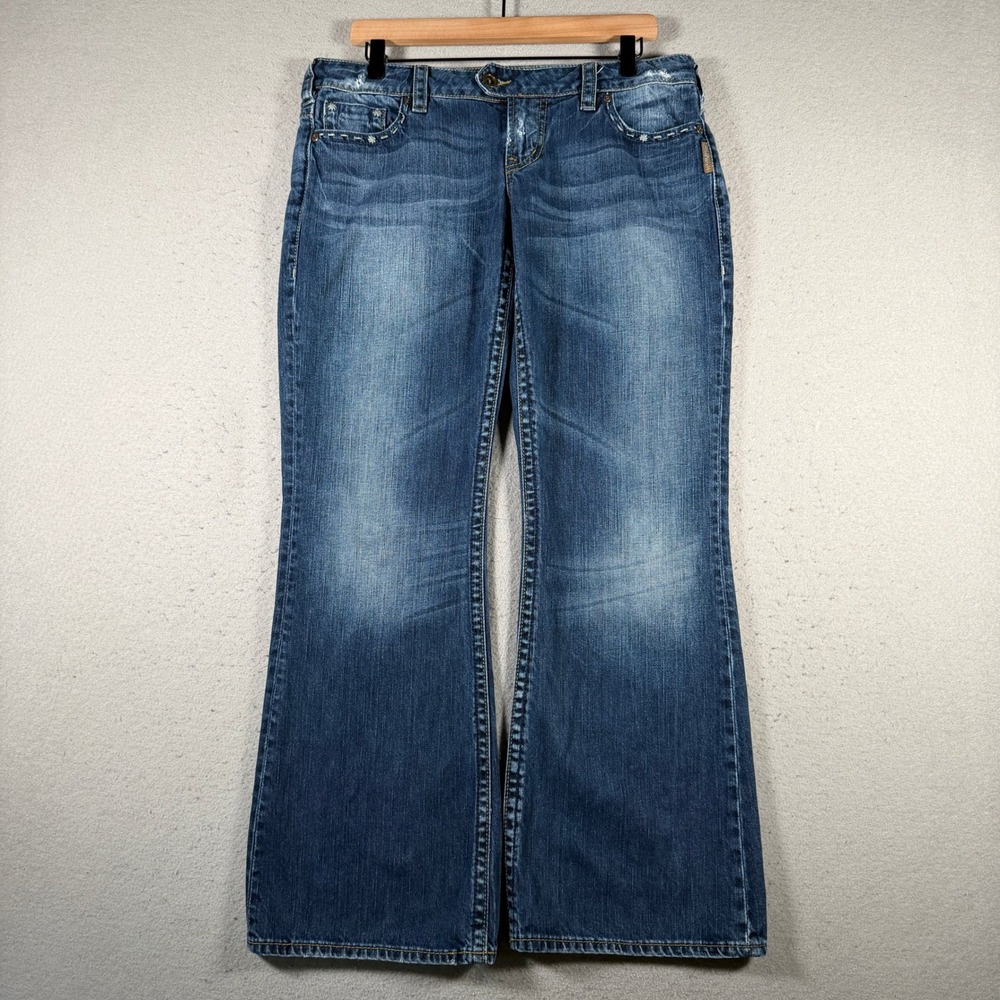 Silver Jeans Co Tuesday Low Rise Bootcut‎ Jeans Medium Wash Blue 31/31 Y2K